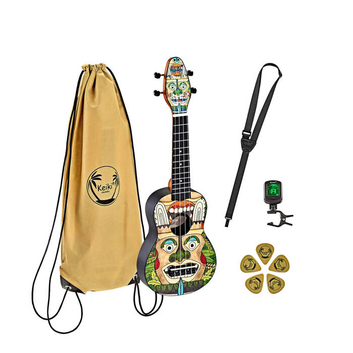 Zestaw ukulele sopranowe Ortega K2-TM Keiki ABS Totem SET z akcesoriami