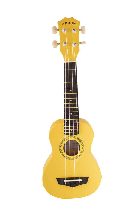 Zestaw ukulele sopranowe żółte z pokrowcem + akcesoria Arrow PB10 YW Soprano Yellow