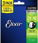 Elixir 16552 Optiweb Light 3-pack 10-46 zestaw trzech kompletów strun do gitary elektrycznej