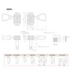 Klucze blokowane GOTOH SD90-SL MG L3+R3 Nikiel Magnum Lock do gitary MG