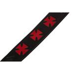 Pas do gitary Minotaur Straps Celtic Cross Black Red 279882 skórzany pas gitarowy