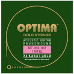 Struny do gitary akustycznej Optima Gold 1747EL 10-47 Extra Light