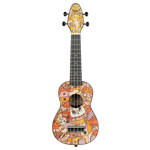 Zestaw ukulele sopranowe Ortega K2-VP Keiki ABS Voodoo Puppet z akcesoriami