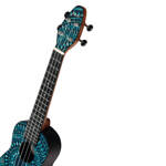 Zestaw ukulele sopranowe Ortega K2SS-BKC Keiki ABS Blue Kaleidoscope z akcesoriami 